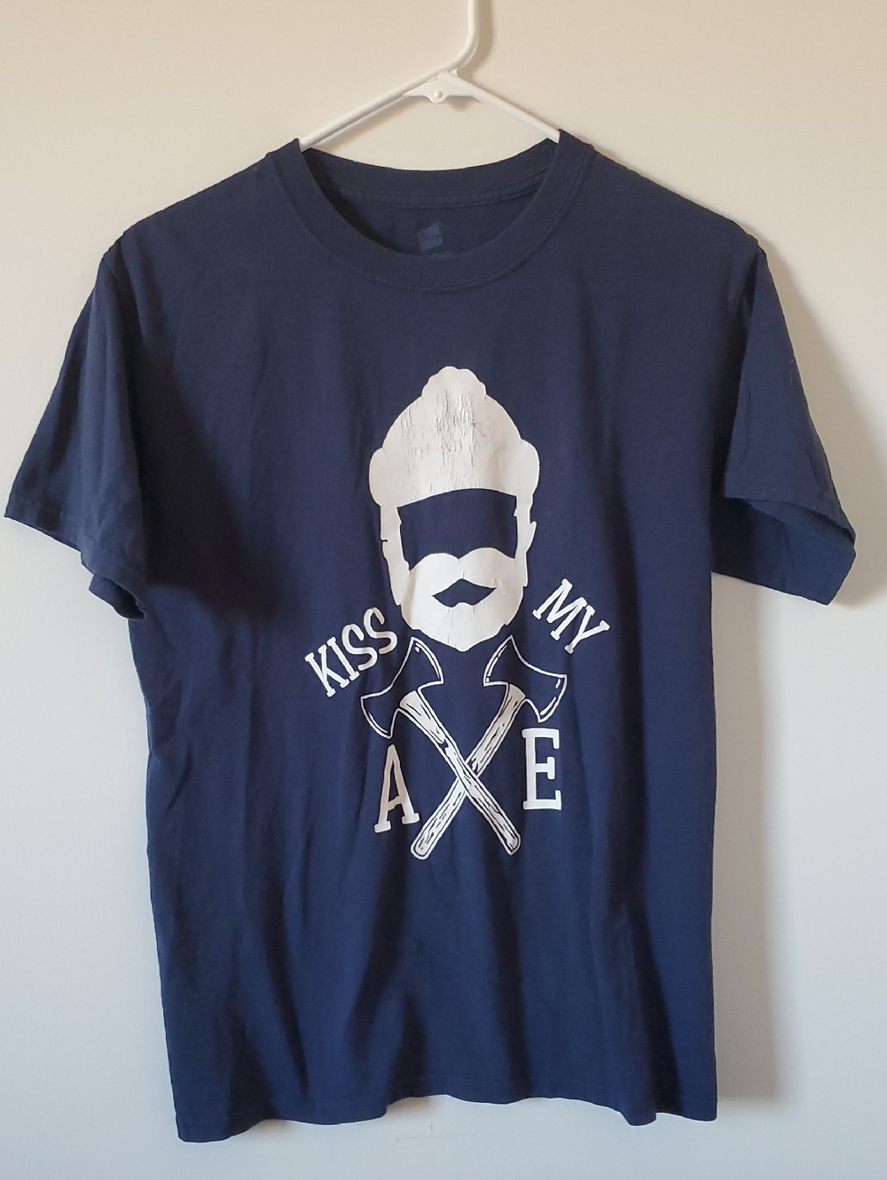 NAU Navy Graphic Tee - "Kiss My Axe" Women's Size Small